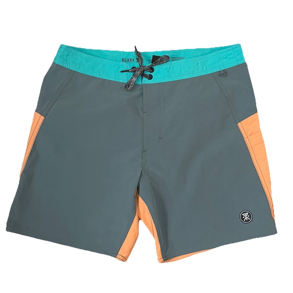 Roark Revival Boatman Boardshorts Mens 32x7 Surf Shorts Zips Cordura Fabric